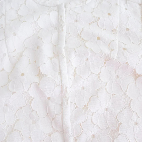 Diane Von Furstenberg DVF White Floral Lace Warner Shift Midi Dress 6 - Picture 11 of 15